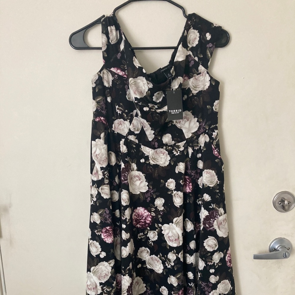 Torrid Floral off the shoulder dress nwt